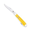 Traditional Two Blade Trapper Yellow Delrin Handle